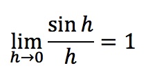 limit of sin(h)/h